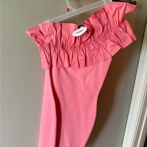 Women’s coral Off-Shoulder Dress, new with tags
